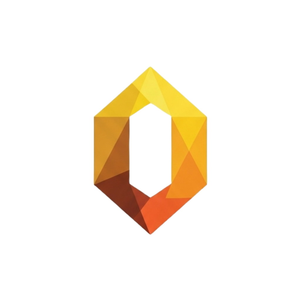 Logo of Orouji Dev and Consulting, an "O" shape in a geometric style colored in a gradient of yellow to orange